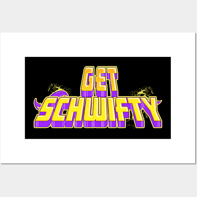 Get Schwifty Unicorn Tail Graffiti Art Purple and Yellow Wall Art by ThreadChef